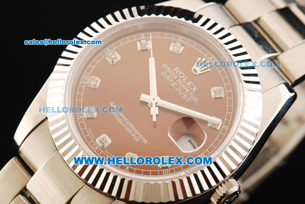 Rolex Datejust II Oyster Perpetual Automatic Movement Steel Case with Diamond Markers and Stainless Steel Strap - Click Image to Close